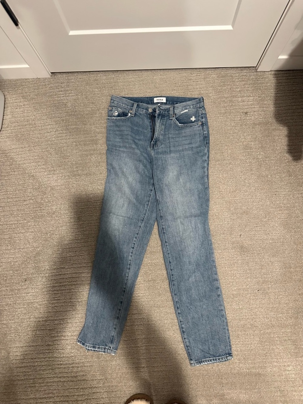 pistola Medium Blue Straight Leg Jeans